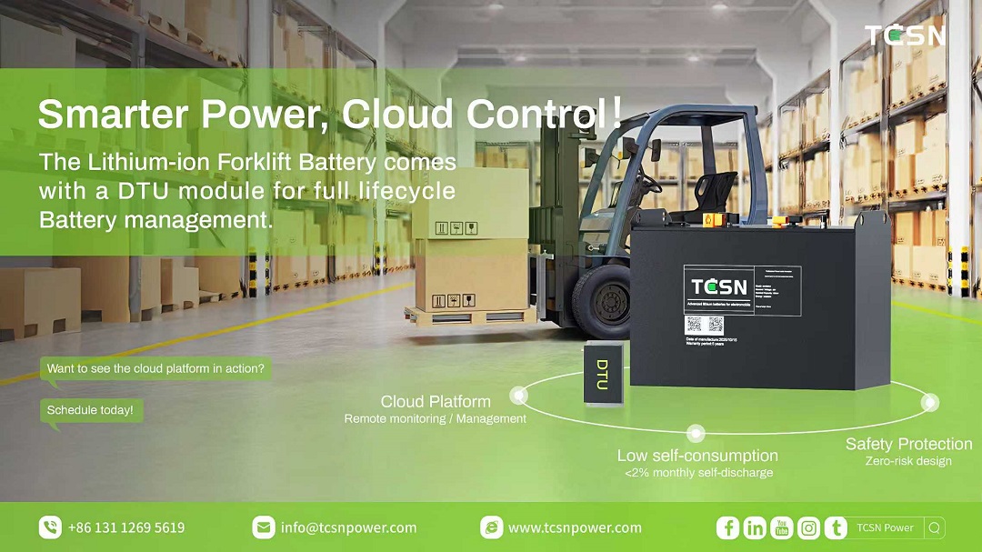 The TCSN Power Lithium-ion Forklift Battery comes with a DTU module for full lifecycle battery management (2).jpg