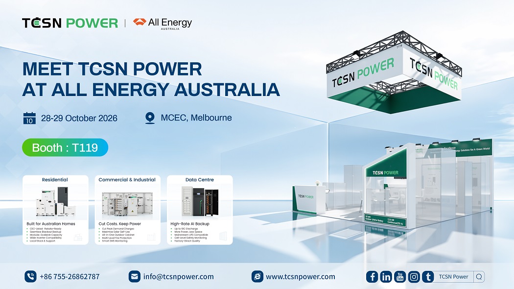 TCSN POWER to Showcase Cutting-Edge Energy Storage Solutions at All Energy Australia 2026.jpg